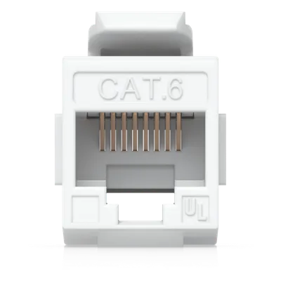 Acoplador Keystone / Cat6 Pass-Through / 10 Gbps / PoE / Snap-In / Paquete 12 Unidades