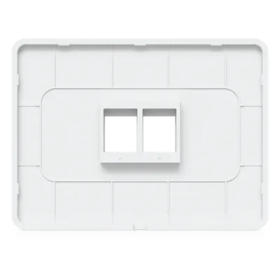 Placa de Pared Keystone / 2 Puertos / Horizontal / Superficie Pintable / 4.4 x 3.2 x 0.12 in / Paquete 4 Piezas