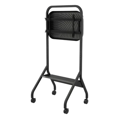 Carro Móvil para Pantalla Plana / 43" a 75"+ / Altura Ajustable 49.8"-65.8" (126.5-167.1 cm) / Capacidad 150 lb (68 kg) / 4 Ruedas Dobles 4" (102 mm) / Gestión de Cableado Interno / Estructura Tubular