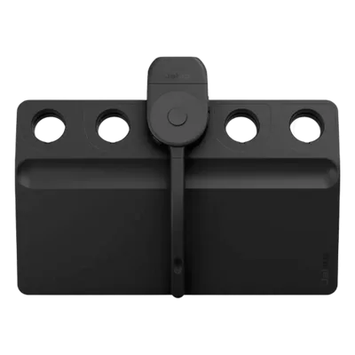 Organizador de Brazo de Micrófono / Kit de 2 Piezas / Polímero Reforzado / Color Negro Mate / Compatible con Jabra Perform 75