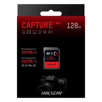 Tarjeta SD Profesional / 128 GB / 300 MB/s Lectura / 260 MB/s Escritura / U3 V90 / 4K-8K / TLC