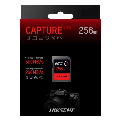Tarjeta SD Profesional / 256 GB / 300 MB/s Lectura / 260 MB/s Escritura / U3 V90 / 4K-8K Video / TLC NAND