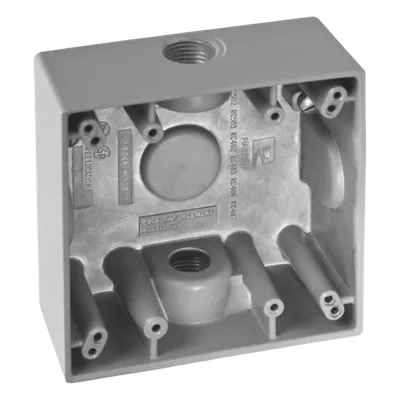 Caja de Conexión a Prueba de Intemperie / 3/4" (19 mm) NPT / 2 Salidas / IK09 / Volumen 492 cm³ / Aluminio Diecast