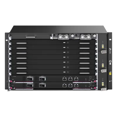 Chassis OLT / 7 Slots de Servicio / 160 Gbit/s por Slot / GPON 2.5G + XGS-PON 10G / Split 1:256 / Dual Control Redundante / L2+L3 Avanzado
