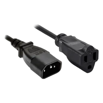 Cable de Alimentación / Conector C14 / Enchufe Estándar US / 60 cm (23.6 in) / Negro / Compatible NEO