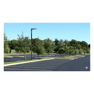Luminaria LED / 5,500-16,000 Lúmenes Ajustables / CCT 3000K-5000K Switchable / 4 Ópticas SwitchOptics Type II-V / Montaje Universal UPM / IP66 / 120-347V / 18,000-98,000 lm Equivalente a 100-600W MH