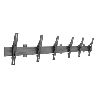 Soporte de Pared para TV / Riel Triple / Capacidad 110 lbs (50 kg) / Compatible 32"-65" / VESA 100x100-600x400 mm / Ajuste Ángulo 5°-15° / Montaje Profesional