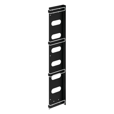 Organizador de Cables Vertical / Acero / Negro / Gabinetes Sísmicos / Kit 3 Piezas / Velcro 8 pulg (203 mm)