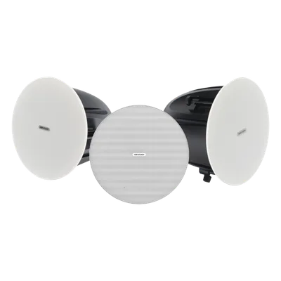 Kit de Voceo IP / Altavoz Principal PoE + 2 Bocinas Secundarias / 10 Watts / Bluetooth / Hik-Connect / 24 VCD o PoE 802.3at