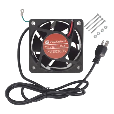 Ventilador Axial / 110 Vca / 120 x 120 x 38 mm / Cable NEMA 5-15P 1.6 m / Sellado / Incluye Tornillería