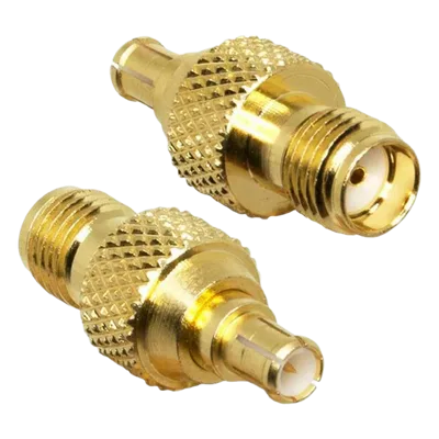 Adaptador RF / SMA Hembra a MCX Macho / 50 Ohm / Latón Niquelado / DC-6 GHz