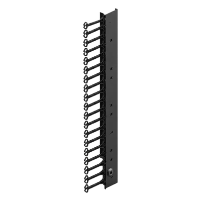 Organizador Vertical de Cables / 45 UR / 2 m (6.6 ft) / 726 Cables / RAL 9005 / Dedos 1.75 pulg / 95x208 mm