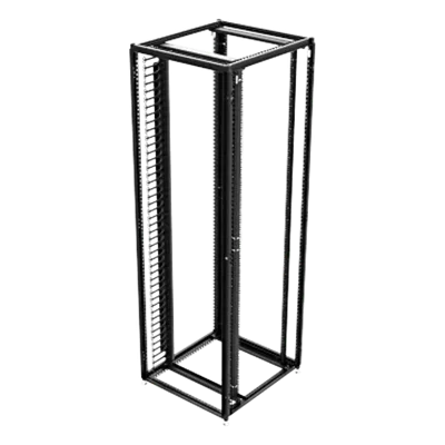 Organizador Vertical de Cables Rack / 48 UR / Acero Negro / Sección 95x208 mm / Capacidad 726 Cables / Fijación Flecha 1.75 pulg