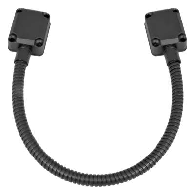 Loop Pasacable / Acero Inoxidable / 40 cm (1.3 ft) / Tapas de Aluminio / Control de Acceso / Negro