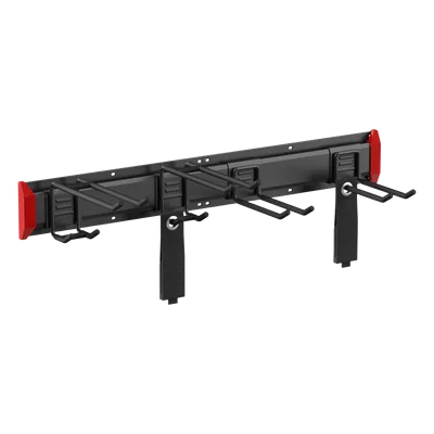 Estante de Almacenamiento de Pared / Capacidad 136 kg / Ganchos Ajustables / 2 Placas de Montaje / Acero y Plástico