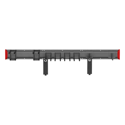 Sistema de Almacenamiento de Pared / Capacidad Total 228 kg (502.7 lb) / 8 Ganchos Ajustables / 2 Bandas de Sujeción / Estructura Acero y Plástico