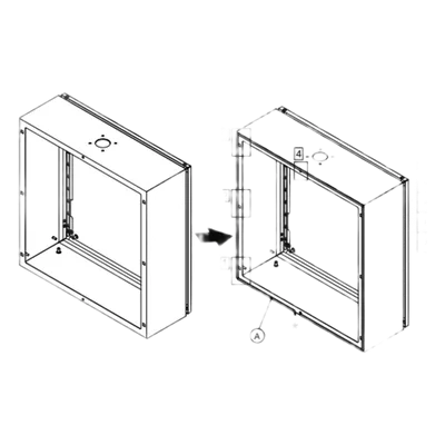 Gabinete para Pantalla HMI / 400x600x210 mm (15.7x23.6x8.3 in) / IP55 IK10 / Montaje Brazo Oscilante / Placa Frontal Removible