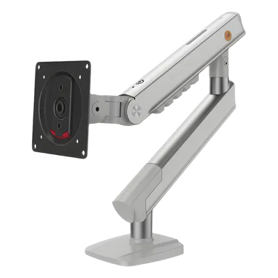 Brazo Ergonómico para Monitor / Soporte 17" a 32" / VESA 75x75 y 100x100 mm / Carga 2-7 kg (4.4-15.4 lbs) / Ajuste de Tensión / Rotación ±90° / Altura 419 mm (16.5") / Color Blanco