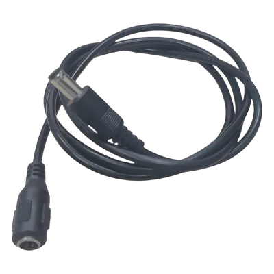 Cable de Alimentación DC / Conector Macho a Hembra 5.5x2.1 mm / 22 AWG / 1 m (3.28 ft) / Polarizado / Forro Negro