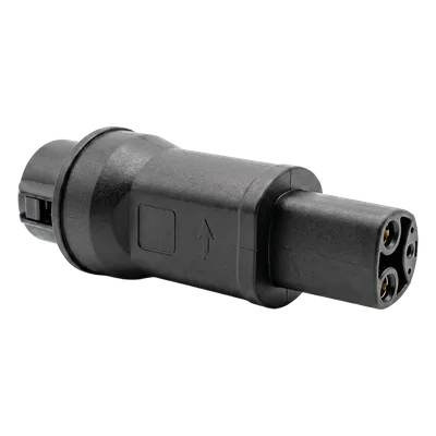 Adaptador de Conector EV / Entrada Tipo 1 (SAE J1772) / Salida NACS / 7 kW / 32 A / 220 V AC / Monofásico / Uso Interior y Exterior