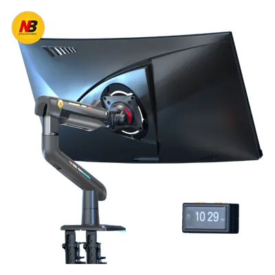 Soporte Mecánico para Monitor / 32" a 60" / Carga 2-20 kg (4.4-44 lbs) / VESA 75x75 y 100x100 mm / Iluminación RGB / Resorte de Alta Precisión / Rotación 360°