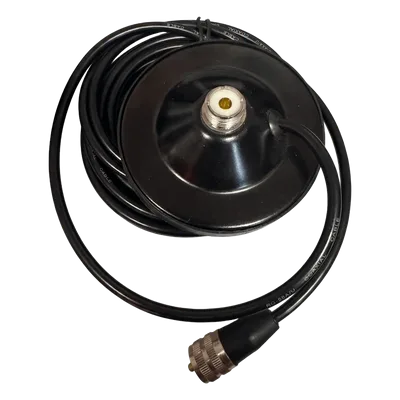 Montaje Magnético para Antena / Diámetro 90 mm (3.5 in) / Conector SO239 / Cable RG58 4.5 m (14.8 ft) / Uso Vehicular