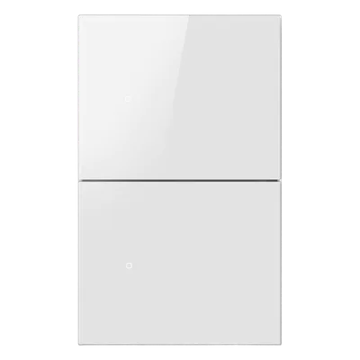 Apagador Inalámbrico ZigBee / 2 Gang / 110-220V / Control de Doble Regreso / Compatible con Hub Akubela