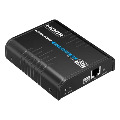 Receptor KVM HDMI / 4K 60 Hz / Extensión 120 m (393.7 ft) / 18 Gbps / IPColor Stream / USB HID / HDCP 2.2