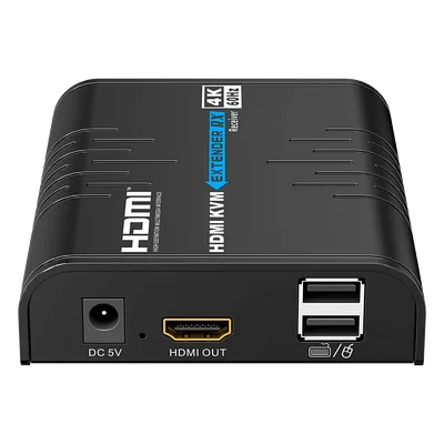 Receptor KVM HDMI / 4K 60 Hz / Extensión 120 m (393.7 ft) / 18 Gbps / IPColor Stream / USB HID / HDCP 2.2