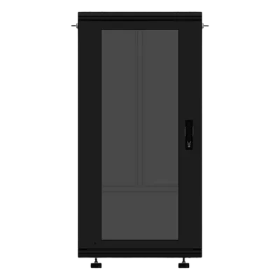 Gabinete Rack de Piso / 24 Unidades / Puerta de Cristal / Carga 750 kg (1653.5 lb) / Profundidad 46 cm / Ventilación 120 mm