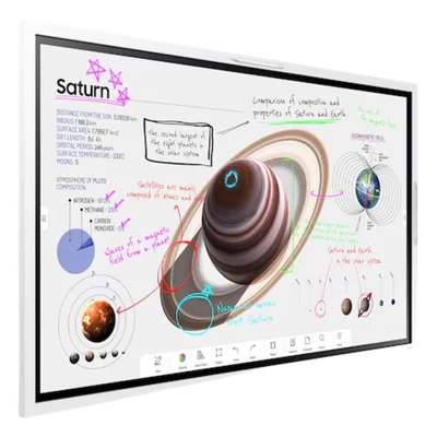 Pantalla Interactiva Digital / 55 Pulgadas / 4K UHD 3840x2160 / Touch IR 20 Puntos / Whiteboard 4 Usuarios / Tizen 9.0 / Wi-Fi / Bluetooth