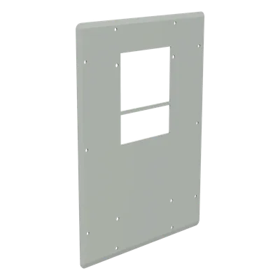 Placa Adaptadora / Aluminio 3mm / 506x381mm / RAL 7035 / Junta Espuma / Hardware Inox / Puesta a Tierra / 19.9x15in