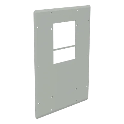 Placa Adaptadora / Aluminio 3mm / 838x381mm / RAL 7035 / Junta Espuma / Acero Inoxidable / 2.75x1.25 pies