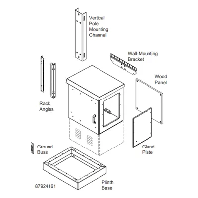 Gabinete Exterior OSP / 12 UR / 600 mm Ancho / 500 mm Profundidad / 1.97x1.97x1.64 ft / NEMA 4/12/4X/3/3R / IP66 / Aluminio / Gris Claro