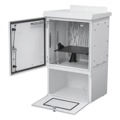 Gabinete Exterior OSP / 18 UR / 600 mm Ancho / 500 mm Profundidad / Aluminio / NEMA 4/12/4X/3/3R / IP66 / 1.28 m Alto