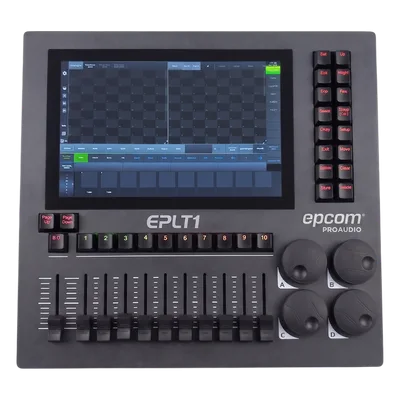 Consola de Iluminación DMX / 8 Universos / Pantalla Multitáctil 10.1" / 10 Faders + 40 Ruedas / Wi-Fi / Flight Case