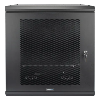 Gabinete de Pared / 12U Rack 19 in / Profundidad 636 mm (2.09 ft) / Carga 100 kg / Puerta Perforada / Laterales Desmontables