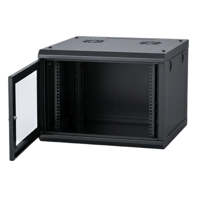Gabinete de Pared / 4U / 19 in / Cristal Templado / 635mm Profundidad / 2.09 ft / 100 kg Carga