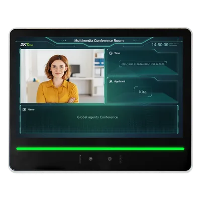 Terminal de Verificación Facial / Pantalla Táctil 10.1" / Autenticación Dual Rostro-Tarjeta / Cámara Binocular 2MP WDR / Capacidad 10,000 Rostros / WiFi 2.4 GHz / Android 7.1