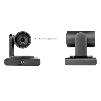Cámara PTZ / 4K Dual / 12x Zoom Óptico / 119° Panorámico / AI Auto-Framing / PoE+ / USB 3.0