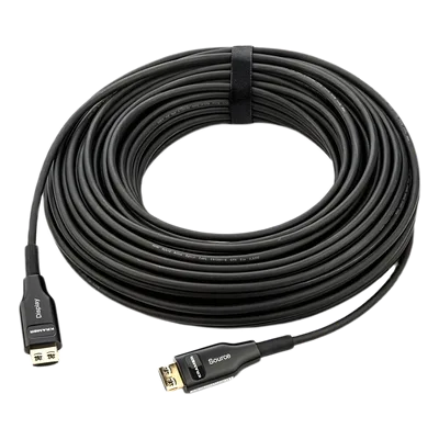 Cable HDMI Óptico Activo Híbrido / 4K@60Hz / 18 Gbps / Fibra OM3 + Cobre / 30 m (98.4 ft) / HDCP 2.2