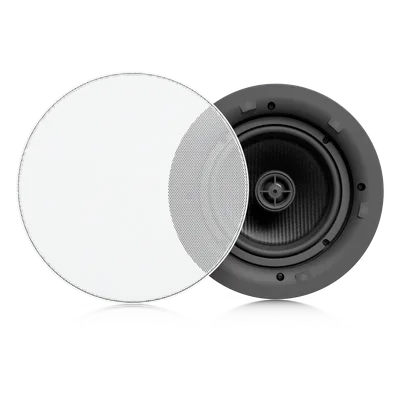 Altavoz Empotrable de Techo / Woofer 6.5" / Tweeter 1" Pivote ±15° / 130W / 8 Ohms / Cobertura Simétrica Axial 90° / NDAA Compliant