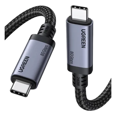Cable USB-C Thunderbolt 5 / 80 Gbps Bidireccional / 120 Gbps Unidireccional / 1 m (3.28 ft) / PD 3.1 100W / 24 Pines / E-Marker IP2133H
