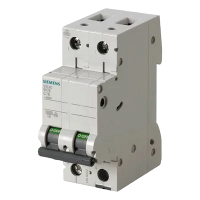 Interruptor Riel DIN / 2 Polos / 50 A / 6 kA / Curva C / 400 V