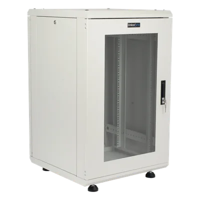 Gabinete Rackeable / 18U / 19 in / Puerta Cristal / Carga 750 Kg / 600x605x930 mm (23.6x23.8x36.6 in) / 3.05 ft Alto