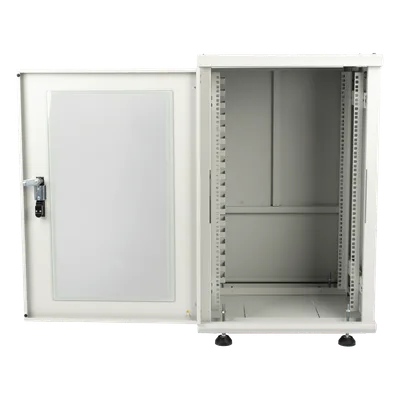 Gabinete Rackeable / 18U / 19 in / Puerta Cristal / Carga 750 Kg / 600x605x930 mm (23.6x23.8x36.6 in) / 3.05 ft Alto