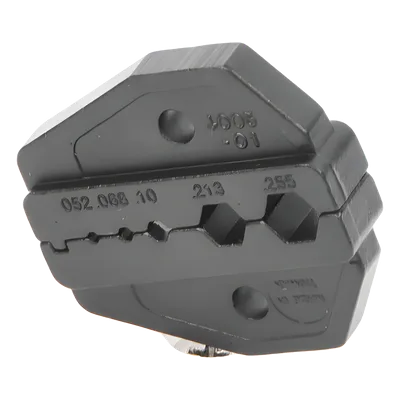 Mordaza para Plegar Conectores de Anillo / 5 Cavidades Intercambiables / Cables RG-58/U, RG-59/U, RG-142/U, RG-8/X / 0.052" a 0.255"