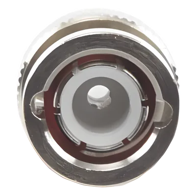 Conector BNC Macho / Anillo Plegable / Bronce Niquelado / Contacto Oro / Para LP-195, LMR-195, RG-58/U, RG-142/U