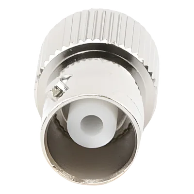 Conector BNC Hembra / Anillo Plegable / Bronce Niquelado / Contacto Oro / Teflón / LP-195, LP-142, RG-58/U, RG-142/U