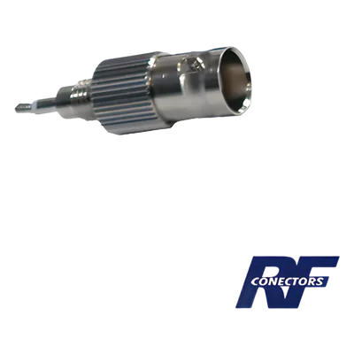 Adaptador de Radio en Línea / BNC Hembra a Plug Fono / Cuerpo Niquelado / Contacto Oro / Aislante Teflón / Compatible Motorola GP350/GP300/P110/SP120